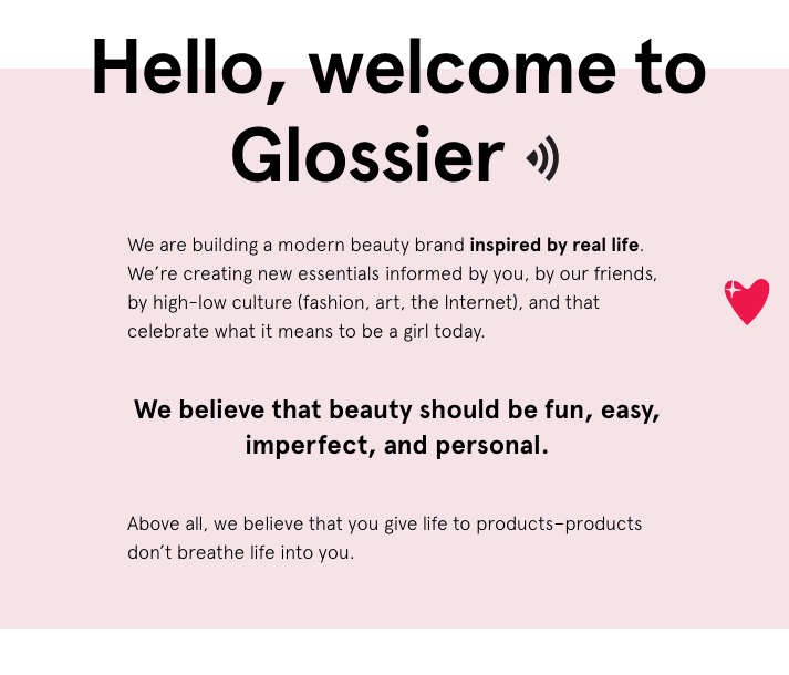 Welcome to Glossier