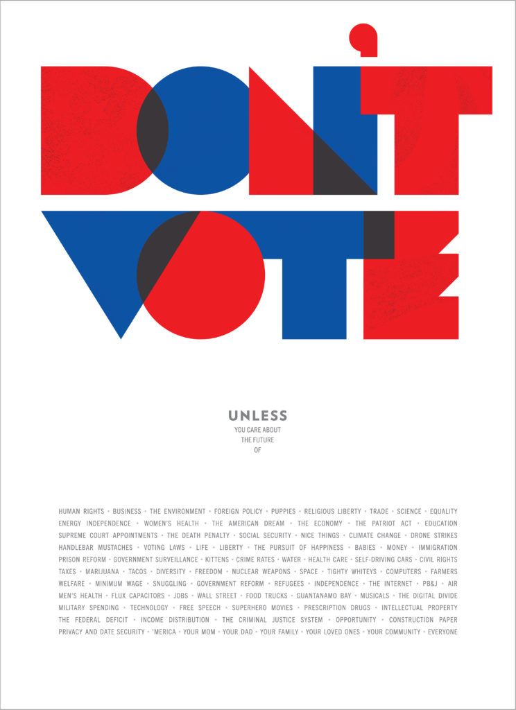 New Kind Get Out the Vote poster